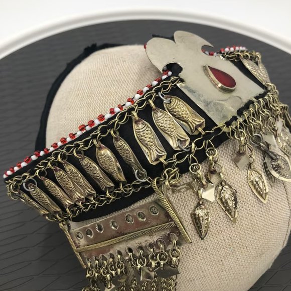 Turkmen Tribal Head Wear, Turkmen Headpiece, Matha Patti, Hair jewelry main image 4